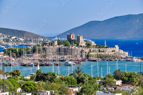 Saint Peter Castle (Bodrum Kalesi) and cityscape of Bodrum, Turkey