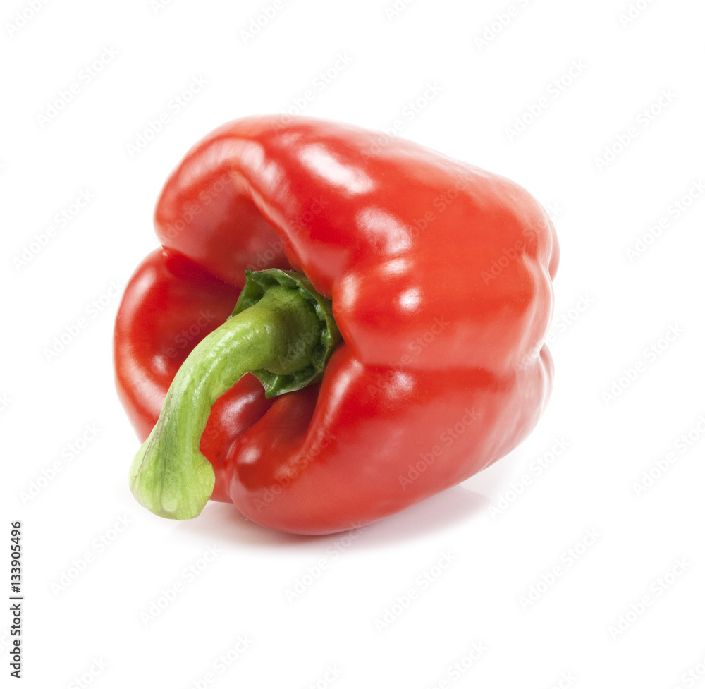 Red bell pepper on a white background isolated Red bell pepper on a white background isolated