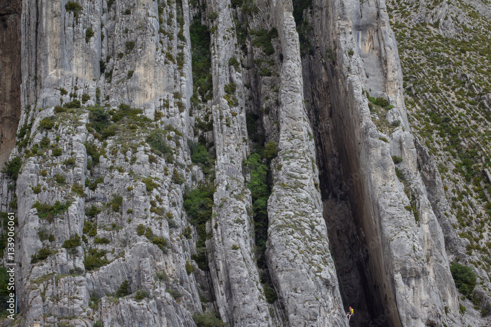 Rock climber in Sisteron, France