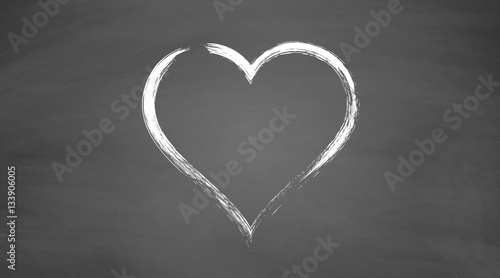 Valentinstag | Herz auf Schiefertafel