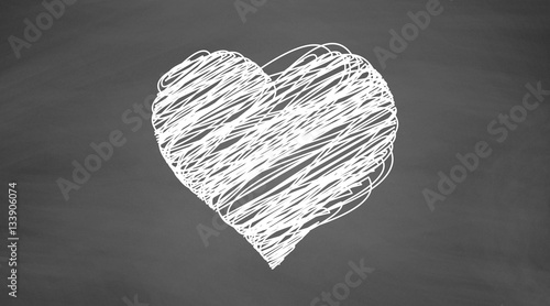 Valentinstag | Herz auf Schiefertafel