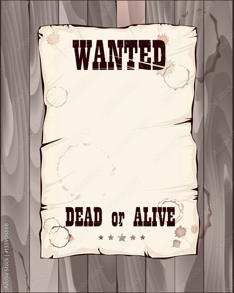 wanted dead or alive Stock Illustration