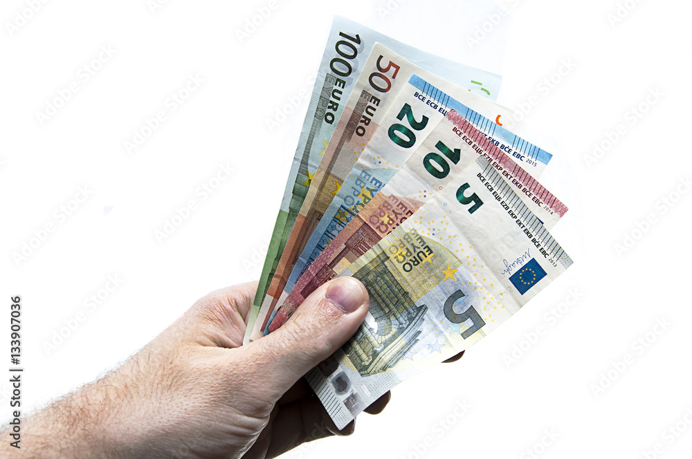 Hand mit Geldscheinen Hand mit Geldscheinen