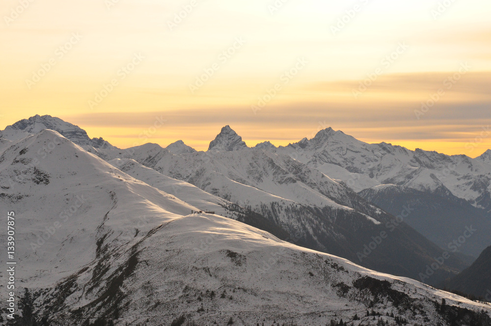 Jakobshorn Panorama Schweizer Alpen