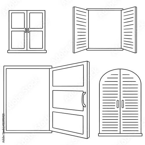vector set of window
