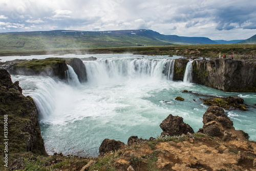 Waterfall Godafoss on Iceland