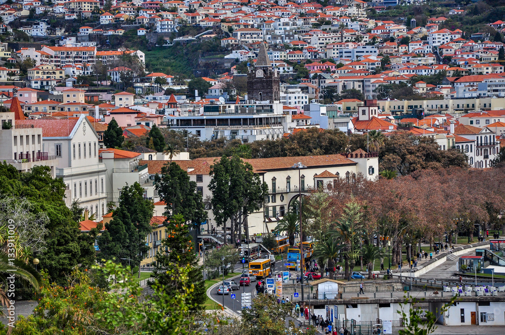 Cityscape of Funchal, Madeira island, Portugal