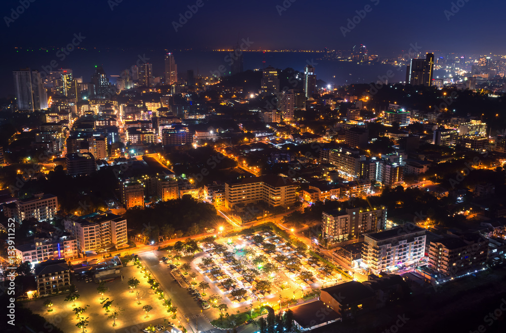 pattaya city in thailand at night pattaya city in thailand at night