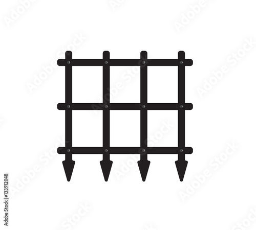 Vector image of a portcullis/castle gate