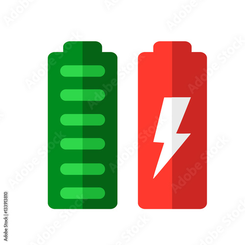 Full and Low battery icon.