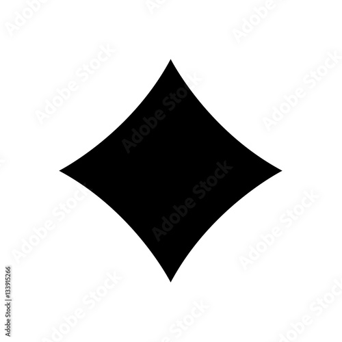 Playing card diamond suit flat icon for apps and websites