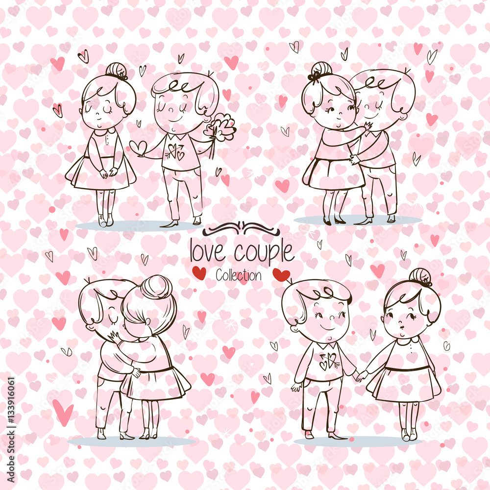 Valentines day - Romantic relationship lover illustration
Valentines day - Romantic relationship lover illustration