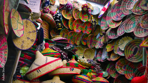 Colorful arrangement of Ethiopian market goods