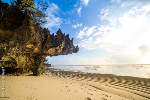 Paradise beach with white sand and palms © malajscy