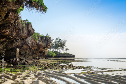 Paradise beach with white sand and palms © malajscy