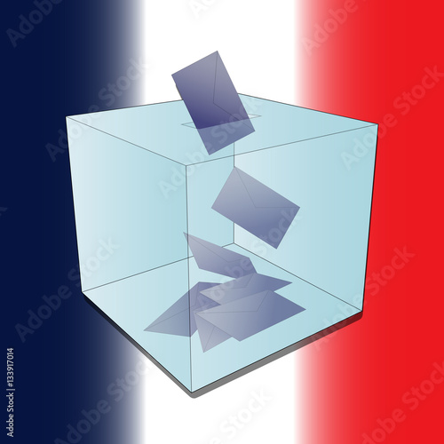 Urne électorale pour les élections en France . 2017.