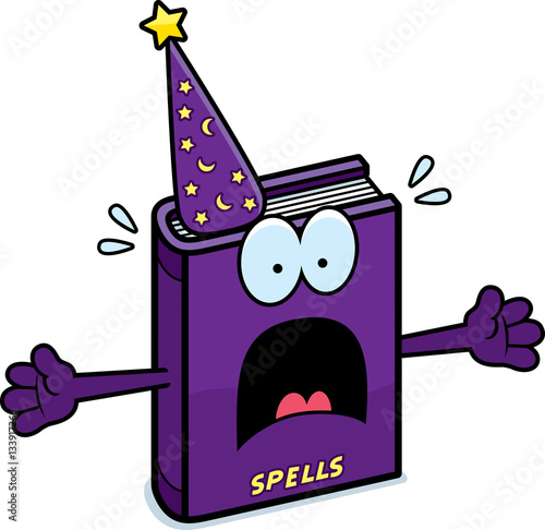Scared Cartoon Spell Book