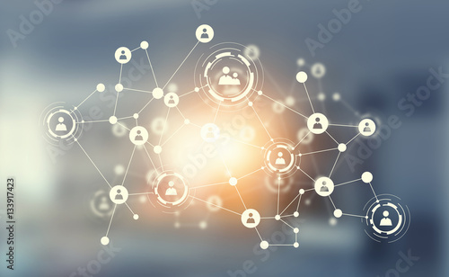 Wallpaper Mural Network community concept . Mixed media Torontodigital.ca