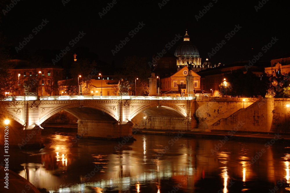 Ponte Sant Angelo at night