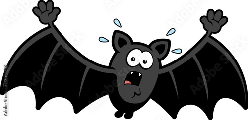 Cartoon Scared Bat