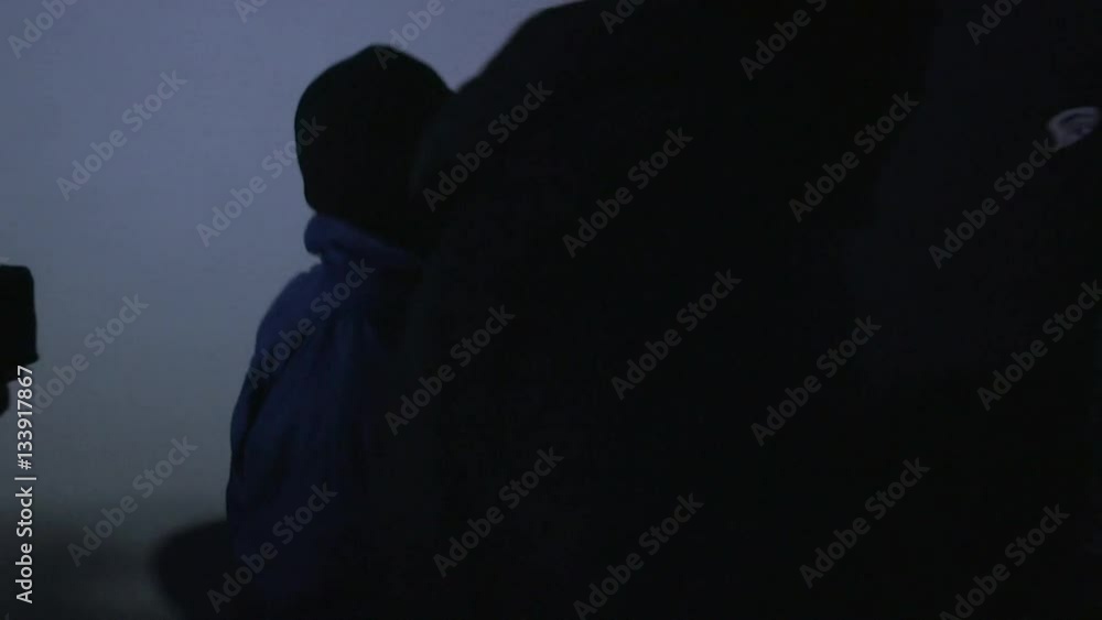 Band of burglars in mask breaking into house to commit robbery Band of burglars in mask breaking into house to commit robbery