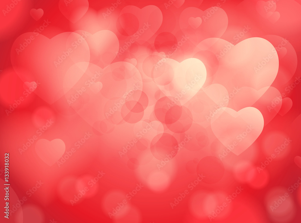 heart bokeh red heart bokeh red