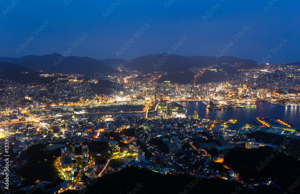 Nagasaki skyline night