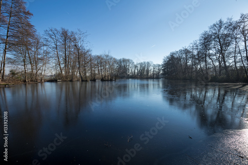 Lake With Ice At Niepkuhlen