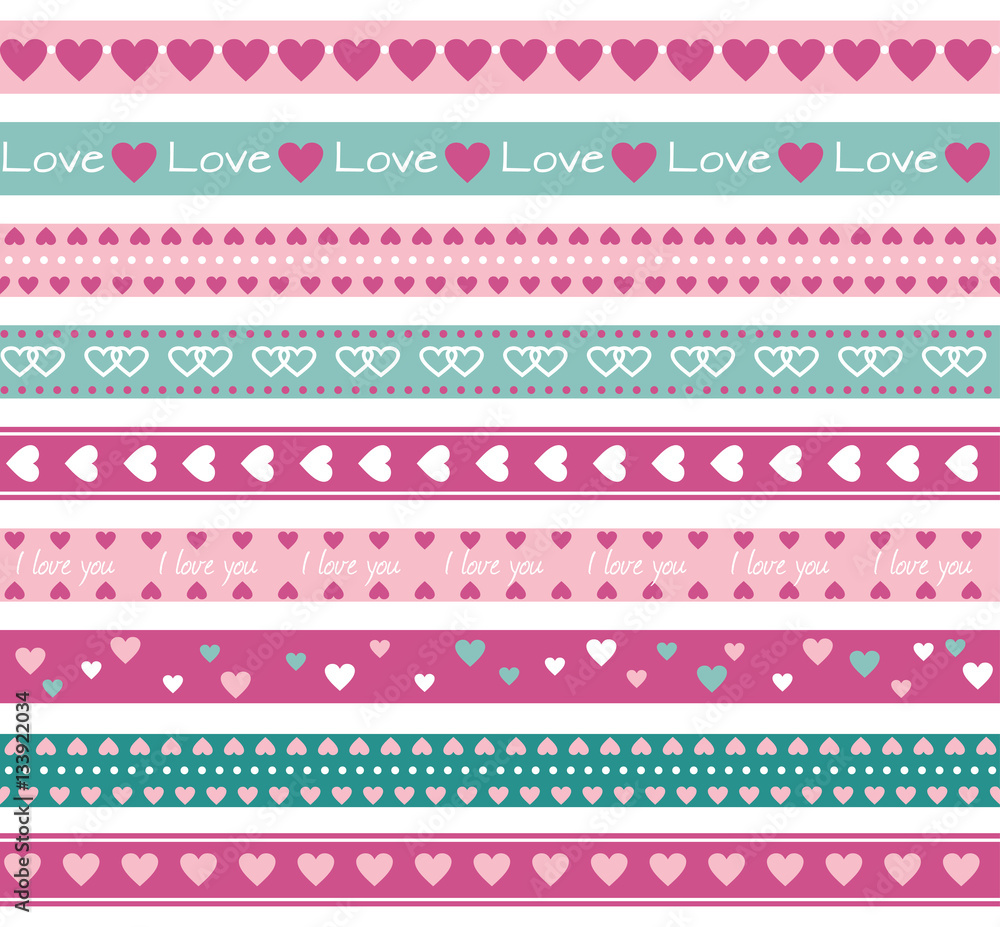 Borders with hearts Borders with hearts