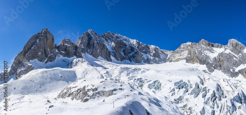 Panorama of Yulong Snow Mountain