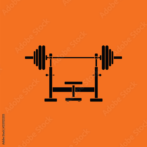 Bench with barbel icon