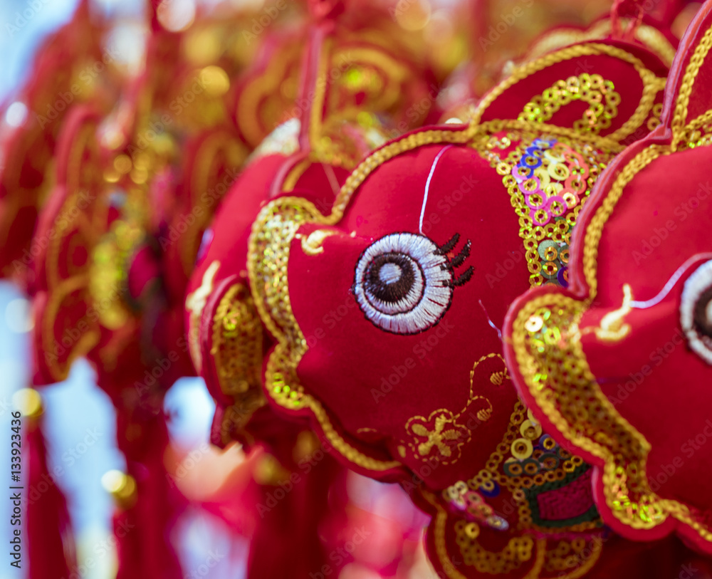 Fototapeta premium Fish decoration for Chinese New Year