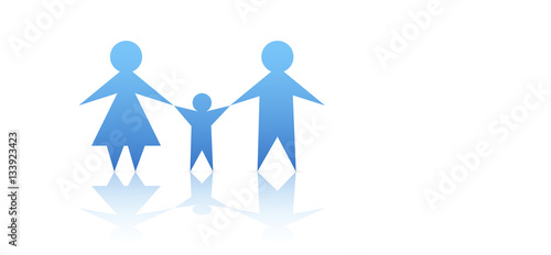 famiglia, silhouette, vettoriale,