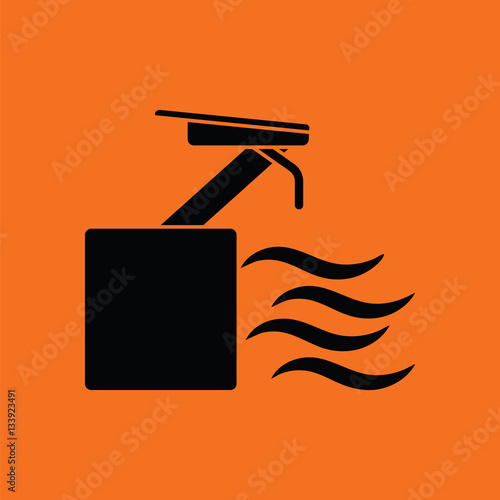 Diving stand icon