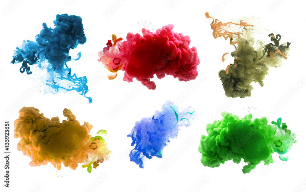 Acrylic colors and ink in water. Abstract background. Acrylic colors and ink in water. Abstract background.