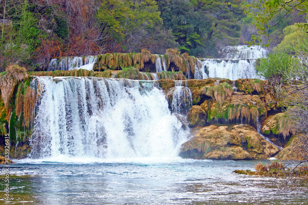Fototapeta premium Waterfall on Krka river