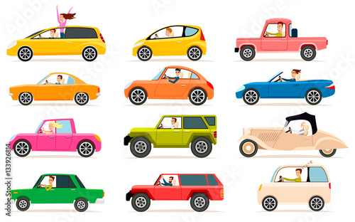 Collection of Different Types of Automobile Cabine © robu_s