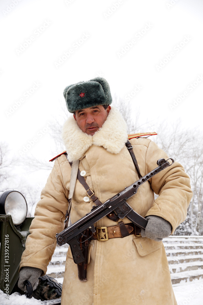 Defender of Stalingrad in a winter form