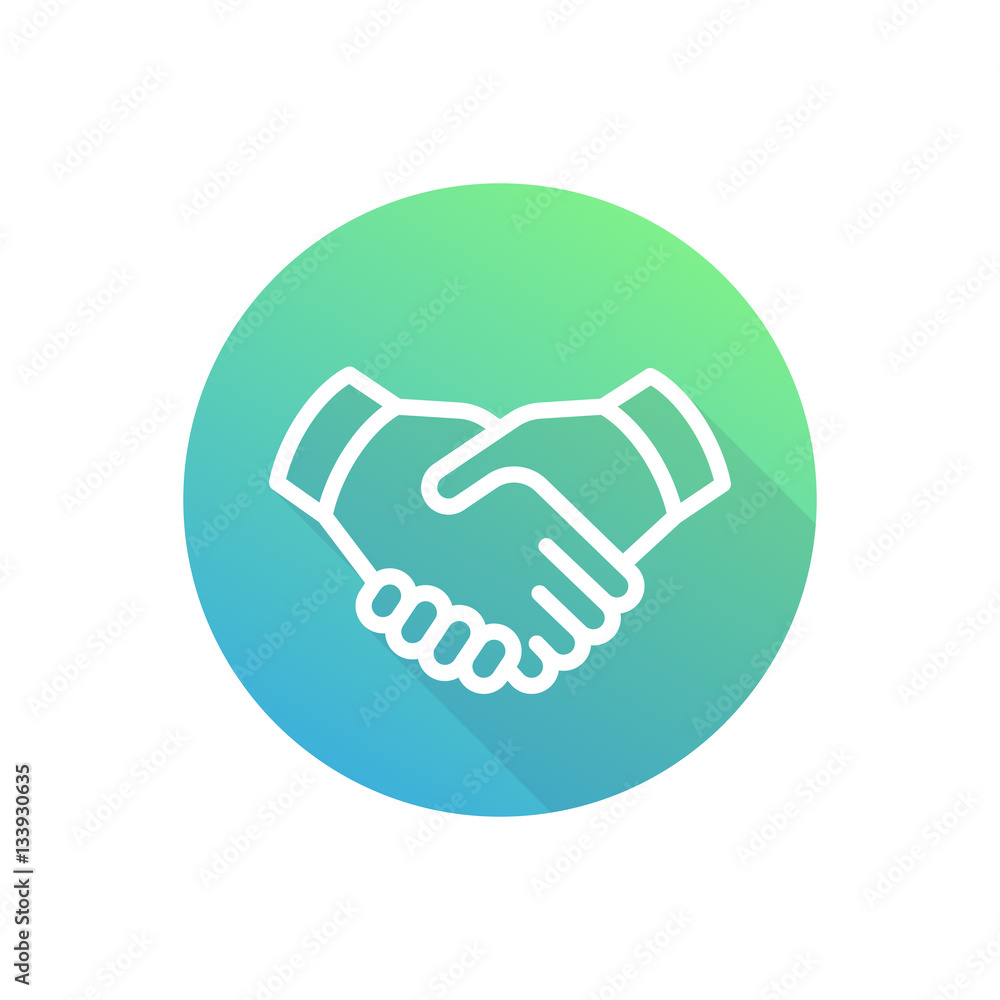 handshake line icon, deal, partnership symbol, vector illustration handshake line icon, deal, partnership symbol, vector illustration