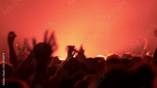 4K Concert crowd at live music festival
