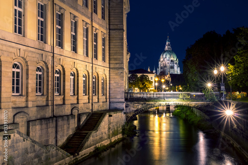 Hannover, Rive Leine and New City Hall