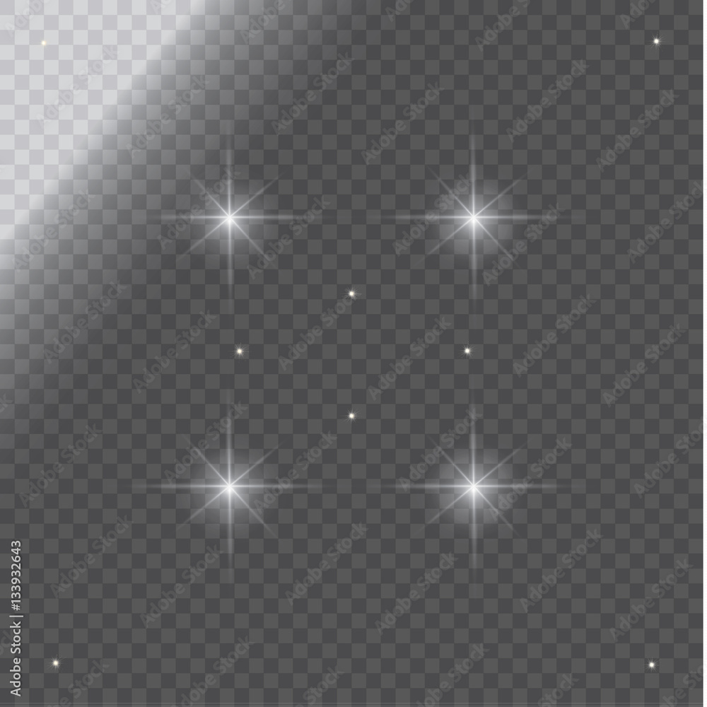 Glow light effect. Star burst with sparkles. Vector illustration. Glow light effect. Star burst with sparkles. Vector illustration.