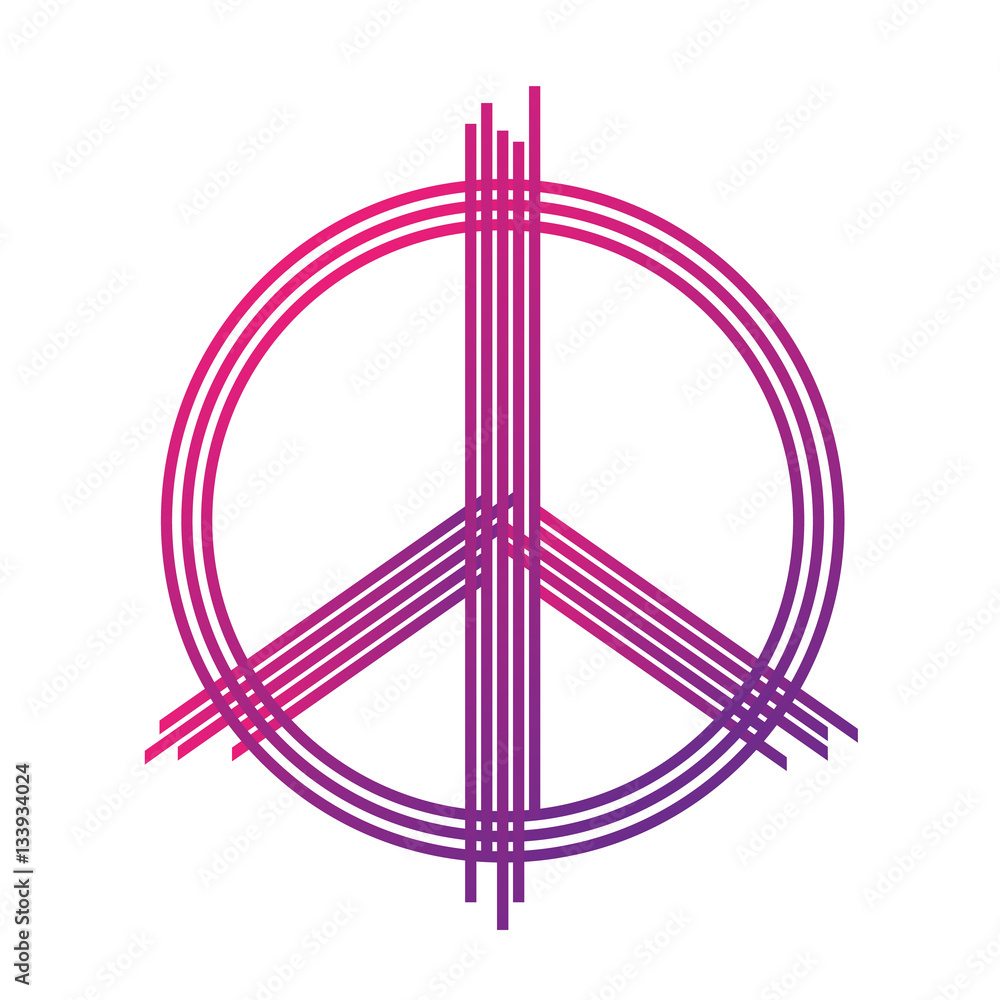 peace sign, t-shirt design, print, violet lines over white peace sign, t-shirt design, print, violet lines over white