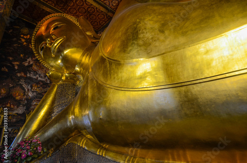 Die liegende Buddha Statue Wat Pho in Bangkok, Thailand