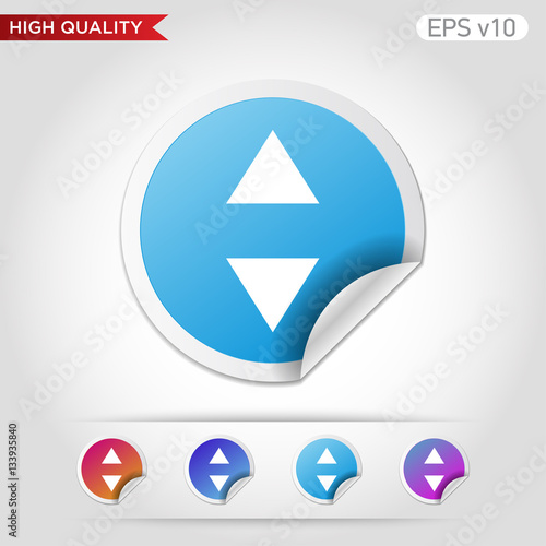 Free Download Colored icon or button of arrows symbol with background - GFXLoad