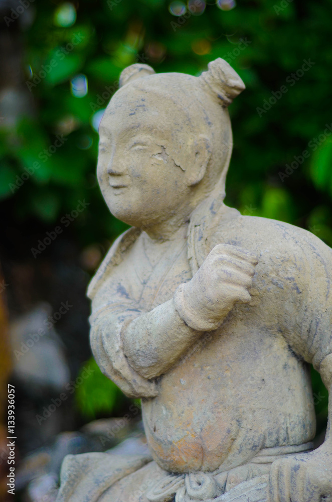 Fototapeta premium Statue am Golden Mount in Bangkok, Thailand