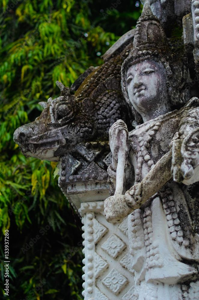 Statue in Wat Umong Suan Phutthatham in Chiang Mai