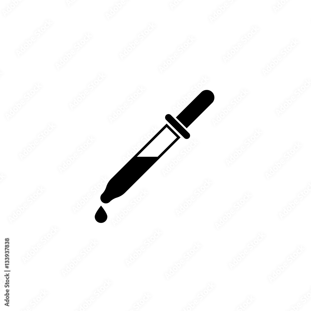 Pipette with drop solid icon, Element of medical and eyedropper , vector graphics, a filled pattern on a white background, eps 10. Pipette with drop solid icon, Element of medical and eyedropper , vector graphics, a filled pattern on a white background, eps 10.