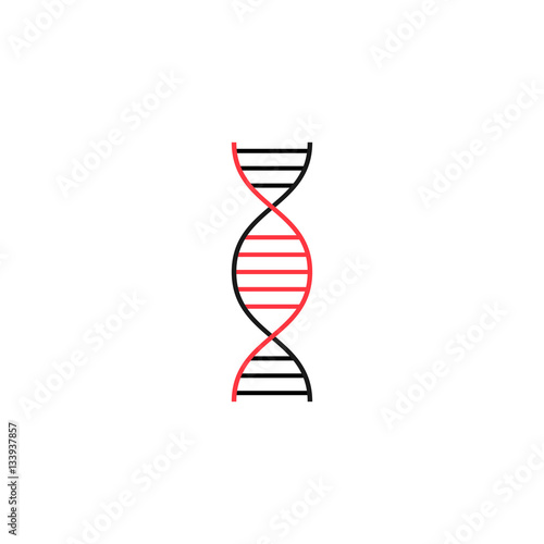 DNA solid icon, Element of medical and genetic sign , vector graphics, a colorful linear pattern on a white background, eps 10.