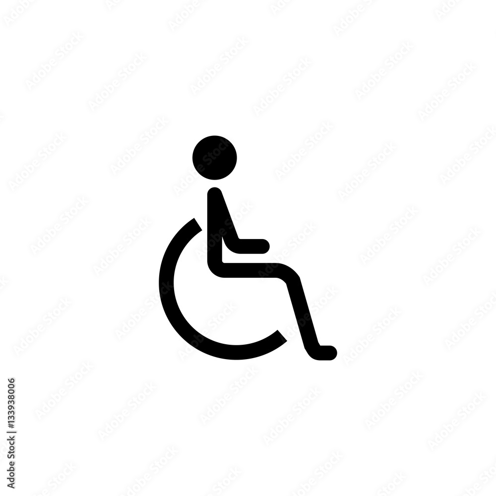 Handicapped and invalid solid icon, Human on wheelchair and disabled sign, vector graphics, a filled pattern on a white background, eps 10. Handicapped and invalid solid icon, Human on wheelchair and disabled sign, vector graphics, a filled pattern on a white background, eps 10.